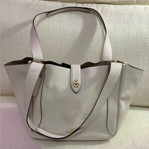 Coach large Hadley tote in cream.